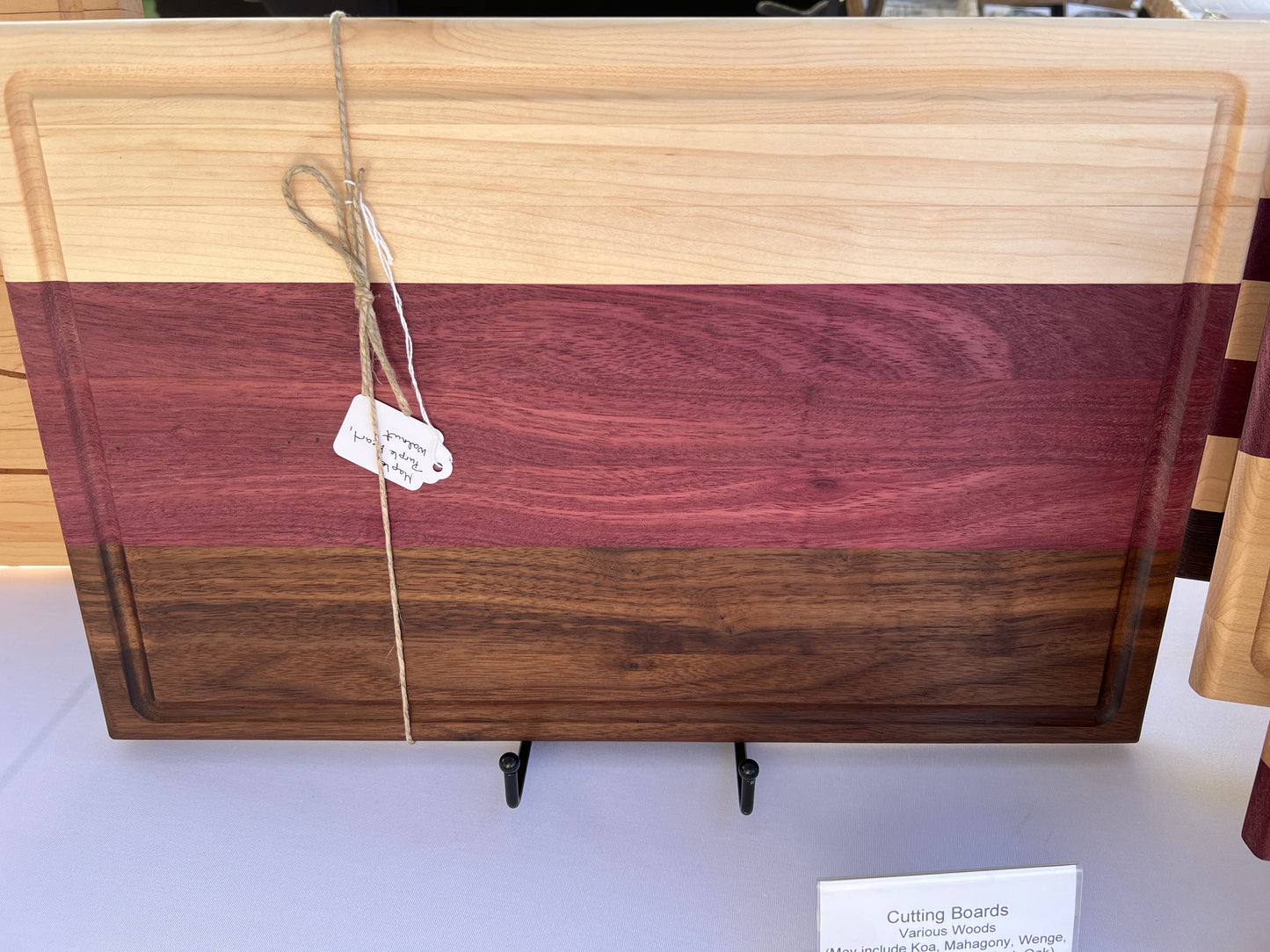 Walnut, Purple Heart, and Maple Cutting Board