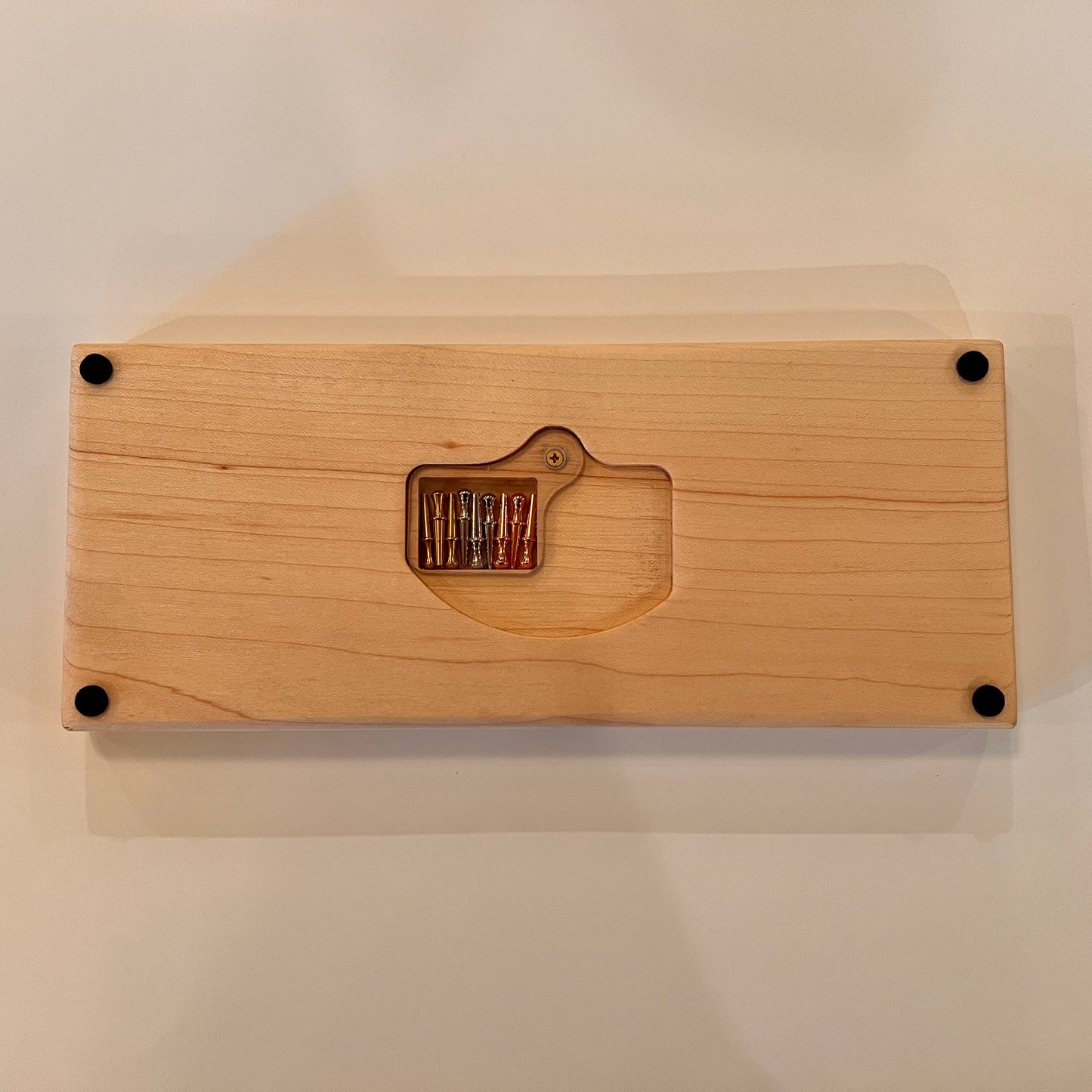 Three Player Cribbage Board With Maui Island Inlay