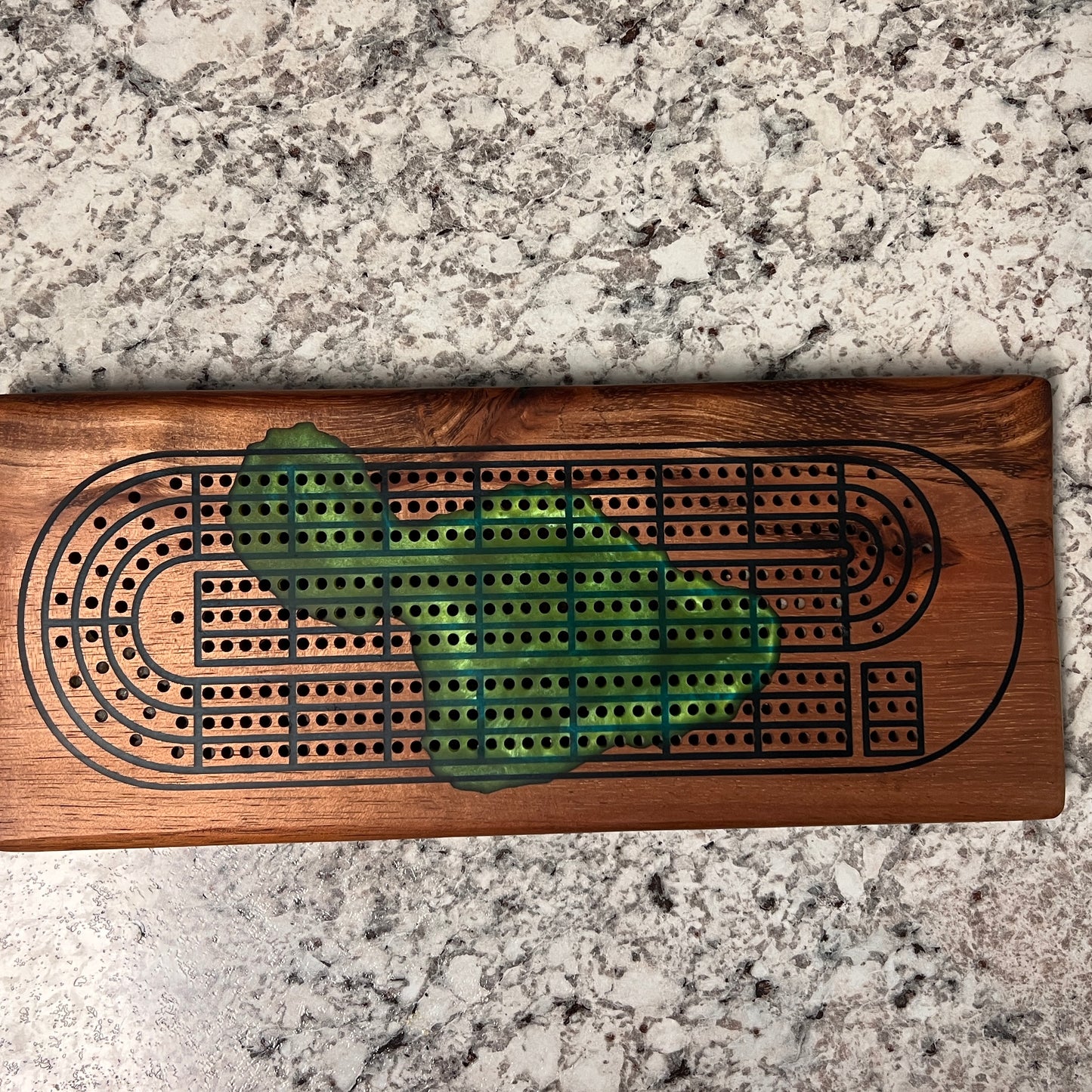 Maui Island Koa Cribbage Board