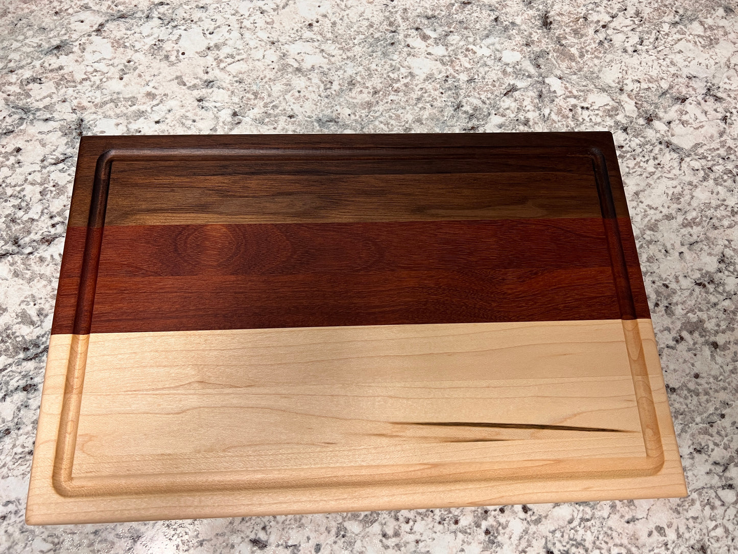 Walnut, Mahogany, and Maple Cutting Board