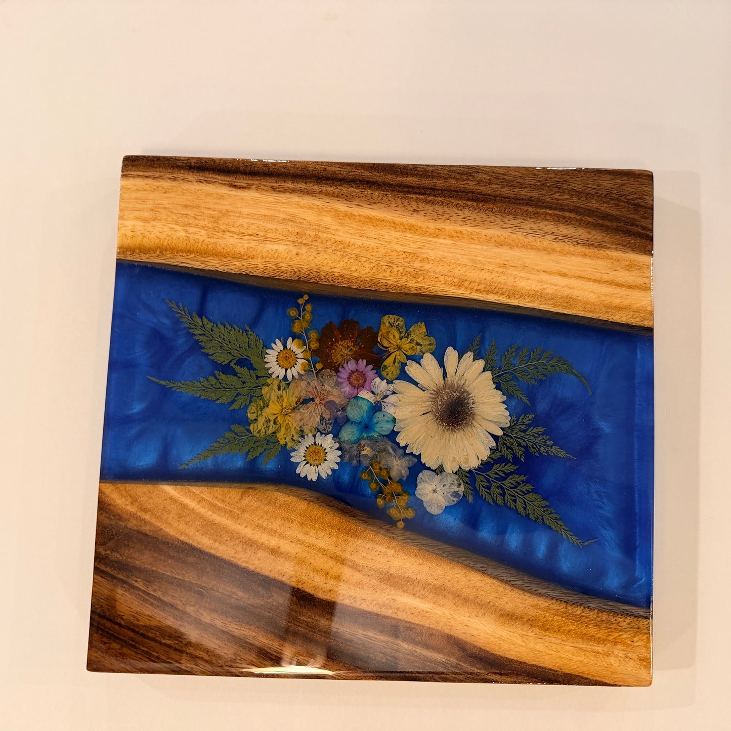 Maui Koa and Dried Flowers Charcuterie Board