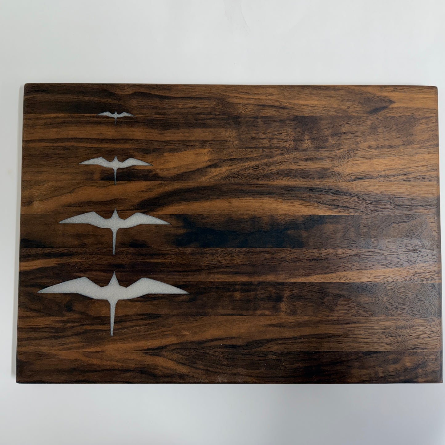 Large Walnut Charcuterie/Cutting Board with ʻIwa birds
