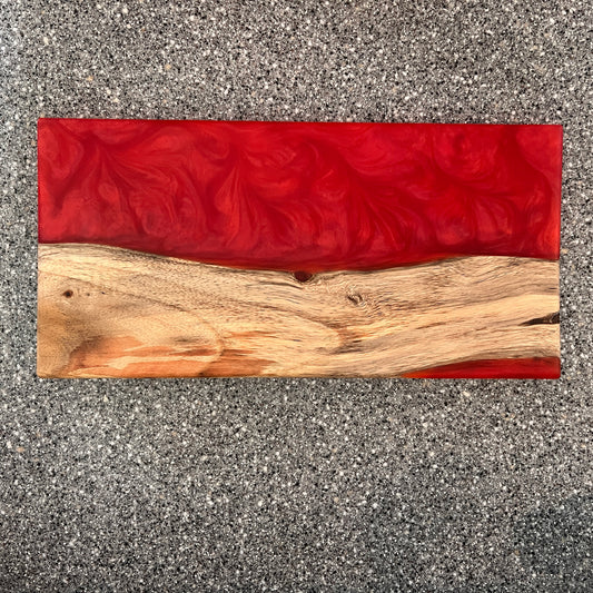 Maui Island Koa Red Swirl Resin Charcuterie