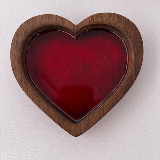 Walnut Heart Tray