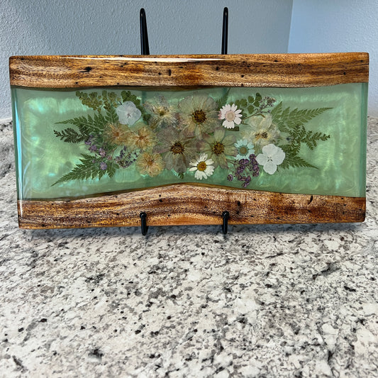 Koaiʻa and Dried Flowers Charcuterie Board