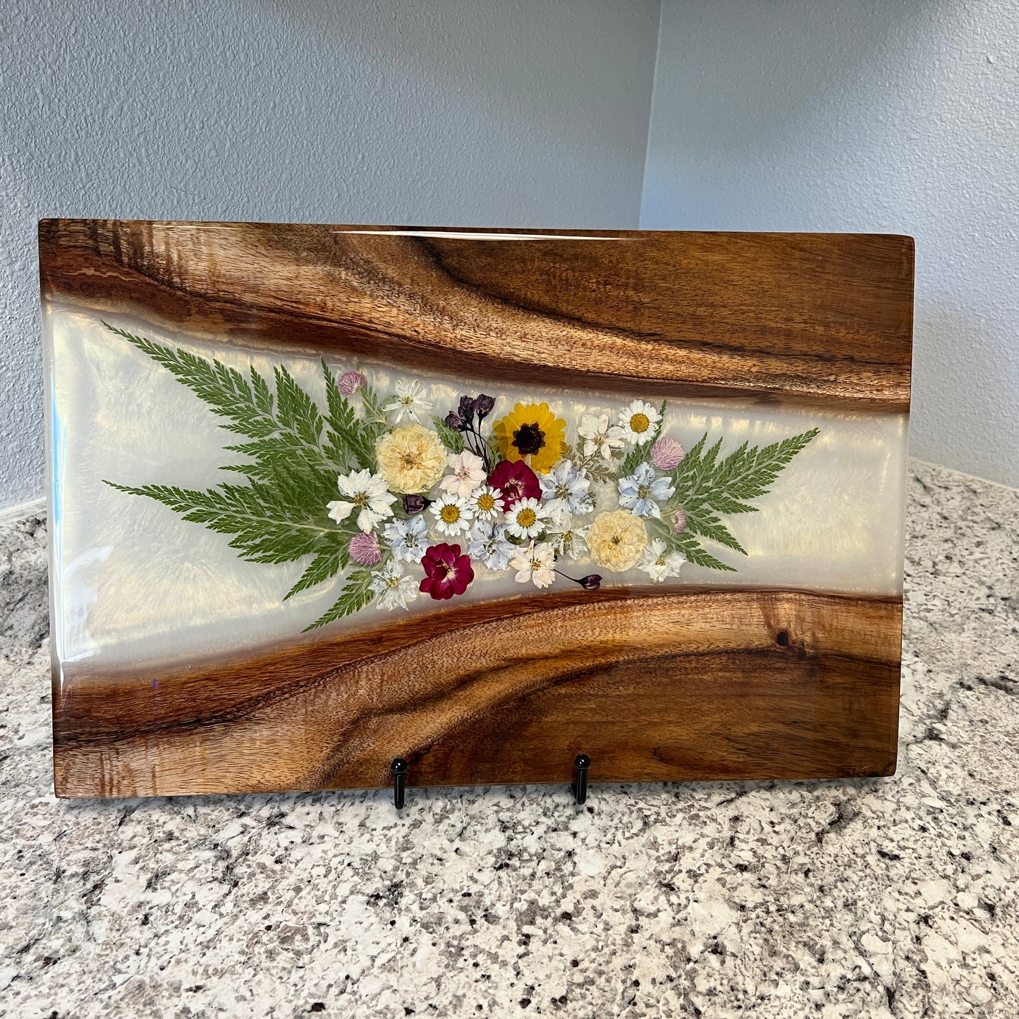 Maui Koa and Dried Floral Charcuterie Board