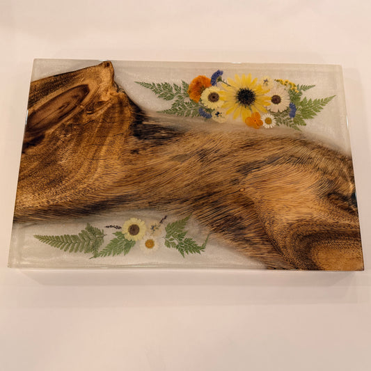 Large Maui Koa and Dried Pressed lower Charcuterie Board